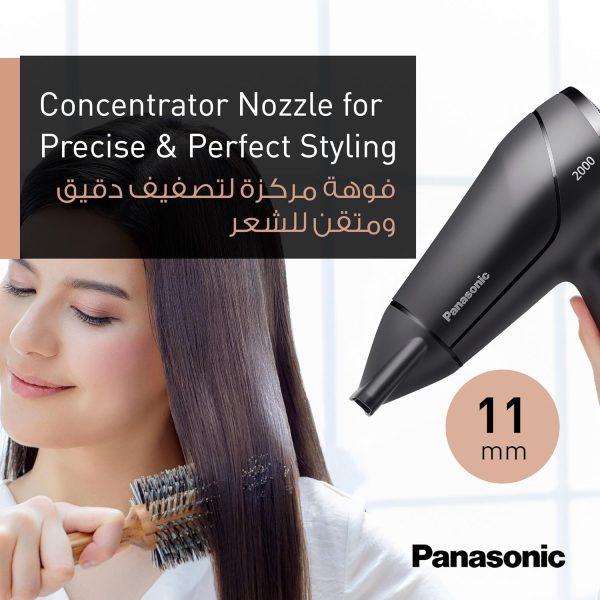 1732375203 Panasonic EH ND65 2000W Compact Powerful Hair Dryer with 11mm concentrator nozzle for Fast Drying Smooth Finish