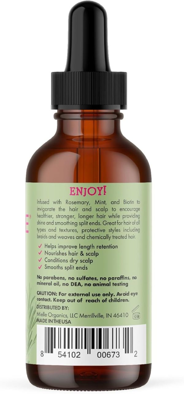 1732389197 Mielle Organics MIELLE ROSEMARY MINT SCALP HAIR OIL INFUSED WBIOTIN ENCOURGES GROWTH FOR DAILY USE SCALP TREATMENT SPLIT END CARE SCALP STRENGTHENING OIL