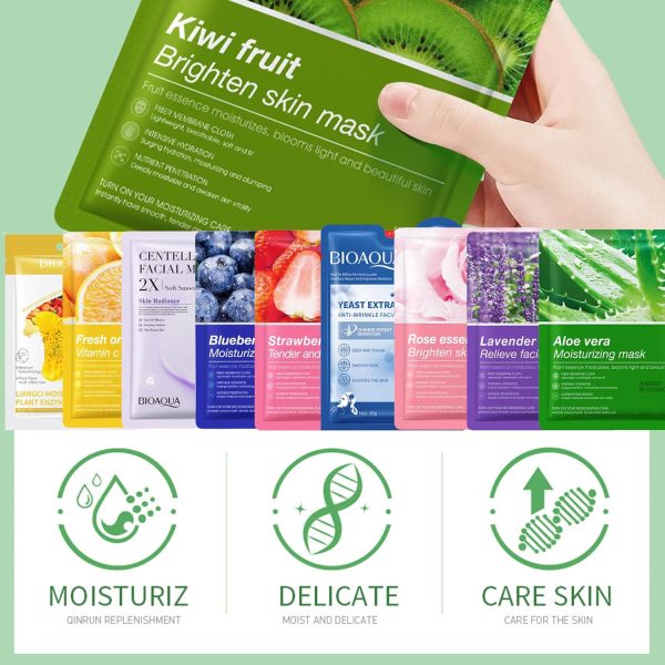 1732395552 MMOOUP Collagen Essence Sheet Facial Masks Pack of 8 Hydrating Facial Sheet Mask Moisturizing Anti Aging Facial Mask Packs for Daily Skin Care Spa