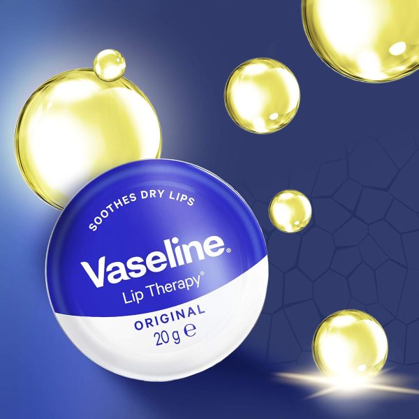 1732474004 Vaseline Lip Therapy Petroleum Jelly Original for Men 0.7 oz Lip Balm