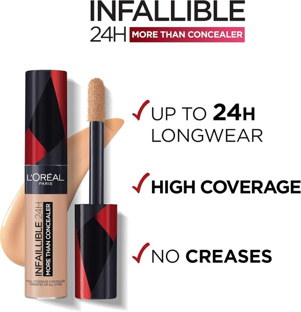 1732521127 LOreal Paris LOreal Paris Concealer Full Coverage Longwear with a Matte Finish Infallible 24H More Than Concealer 326 Vanilla