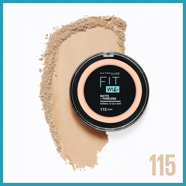 1732709898 Maybelline New York Fit Me Matte Poreless Powder 115 Ivory 12g