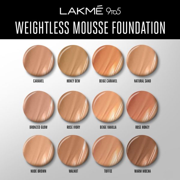 1732712443 LAKME 9 To 5 Weightless Mousse Foundation Rose Ivory 25 gm