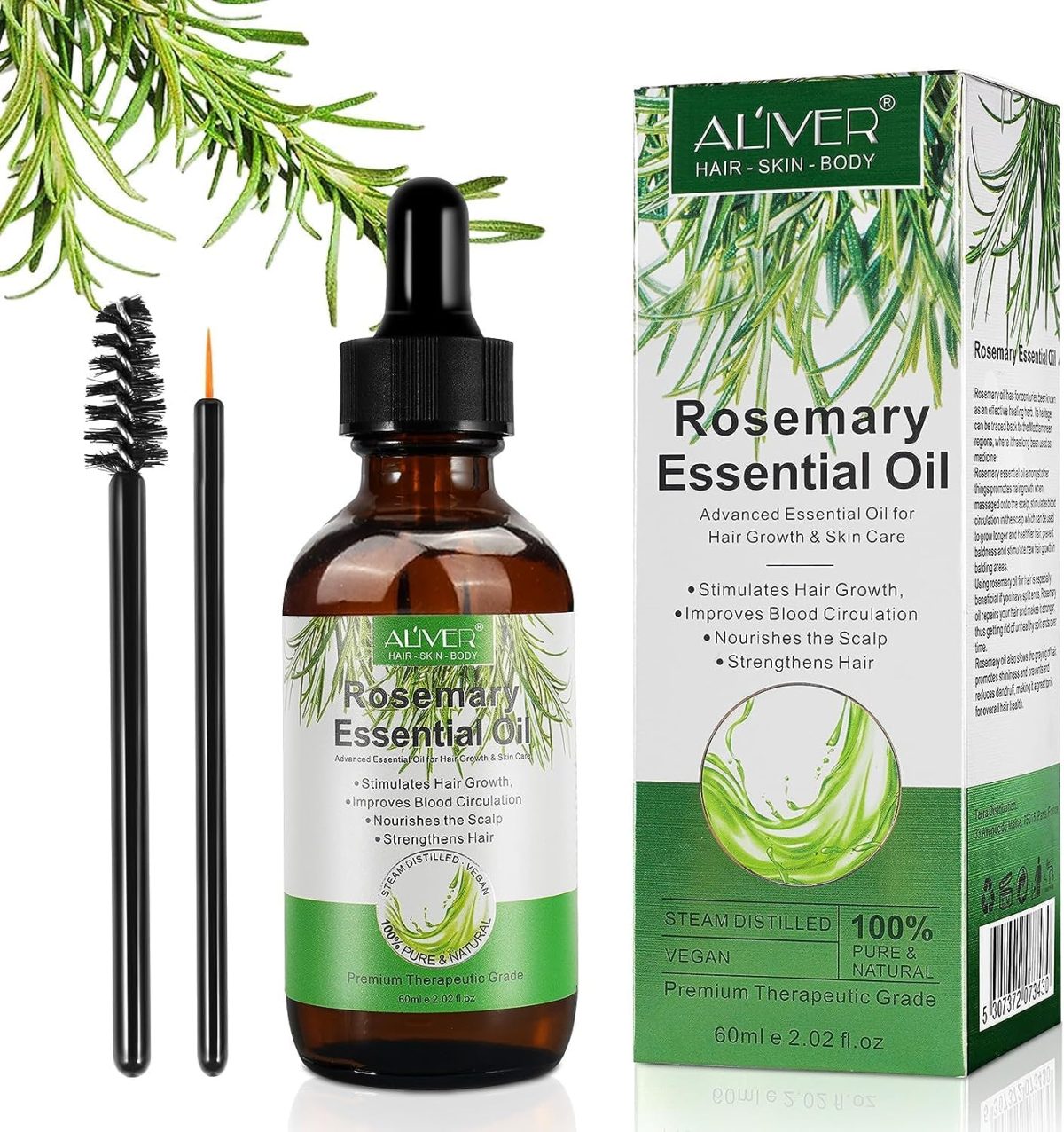 ALIVER UEPETU Rosemary Oil for Hair Growth 2 Fl Oz