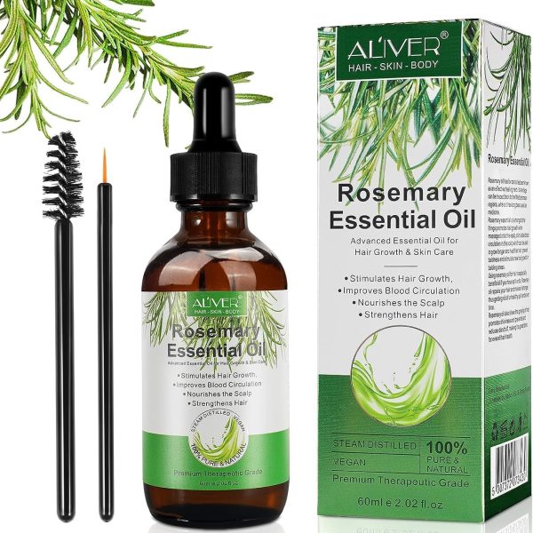 ALIVER UEPETU Rosemary Oil for Hair Growth 2 Fl Oz