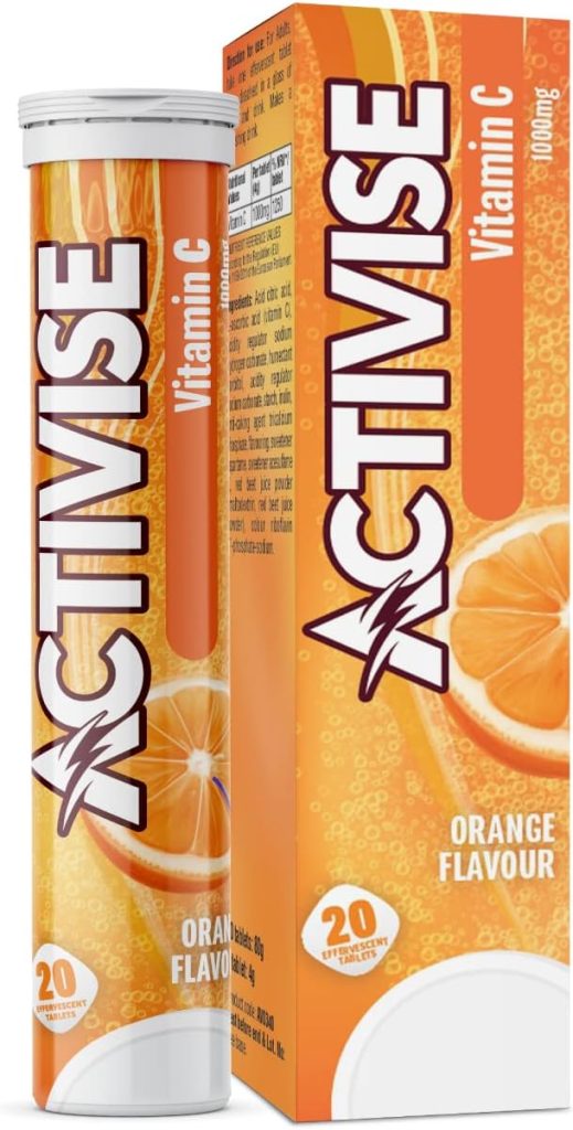 Activise vitamin c 1000mg effervescent tablets orange 20s