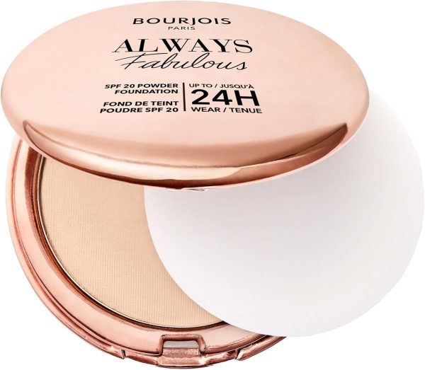 BOURJOIS PARIS Always Fabulous 125 Ivory Powder Foundation Lightweight Formula