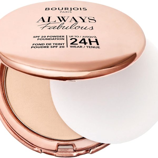 BOURJOIS PARIS Always Fabulous 125 Ivory Powder Foundation Lightweight Formula