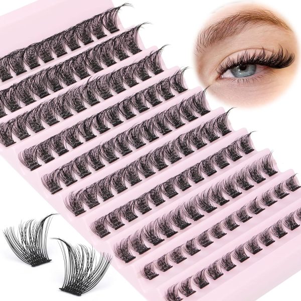 Focipeysa Lash Clusters 120pcs Cluster Lashes 8 16mm Wispy Individual Lashes