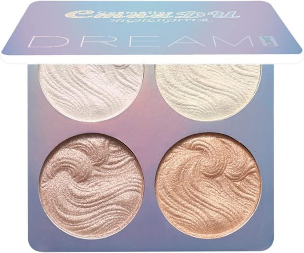 Graflsoa 4 in 1 Shimmer Highlighter Powder Palette Illuminator Powder Palette Highlighter