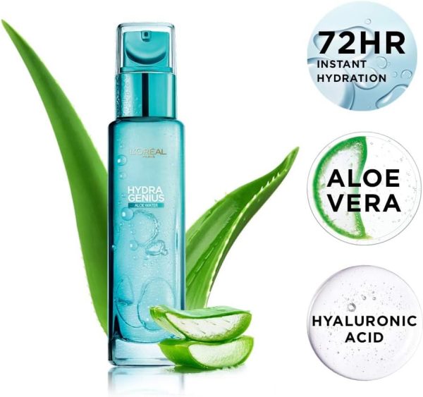 LOreal Paris Hydra Genius Aloe Water and Hyaluronic Acid 72H Liquid Moisturizer 70 ml