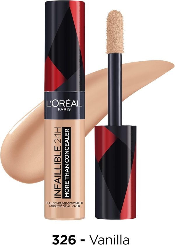 LOreal Paris LOreal Paris Concealer Full Coverage Longwear with a Matte Finish Infallible 24H More Than Concealer 326 Vanilla