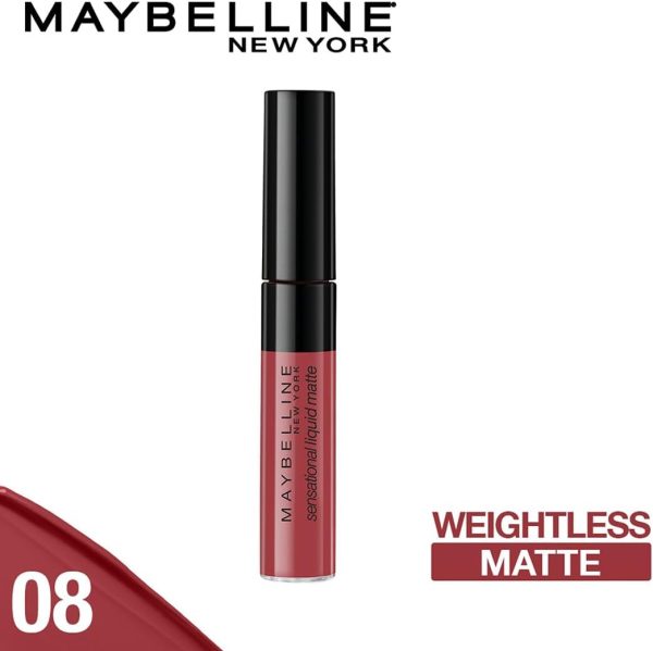 Maybelline New York Sensational Liquid Matte Lipstick 08 Sensationally Me 7 ml