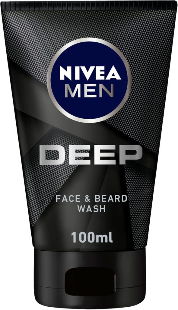 NIVEA MEN Face Beard Wash Cleanser DEEP Active Charcoal