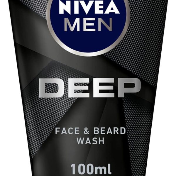 NIVEA MEN Face Beard Wash Cleanser DEEP Active Charcoal