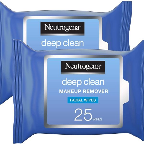 Neutrogena Deep Clean Makeup Remover Pack of 2x25 Wipes Oil Free