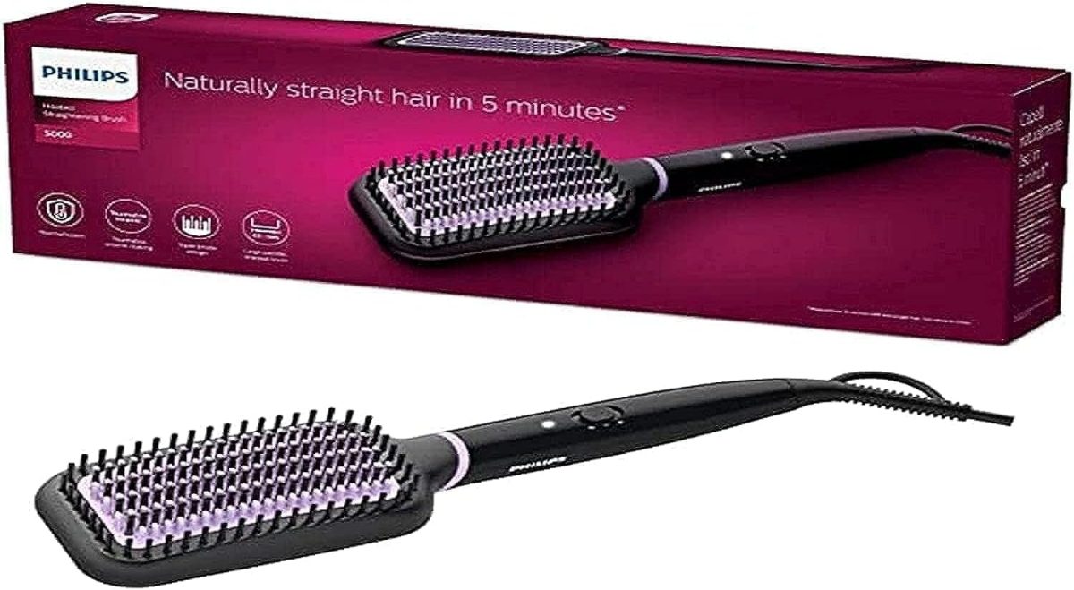 PHILIPS Bhh880 Auto Curler Heated Straightening Brush Style Care