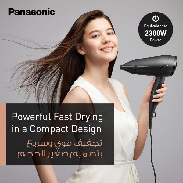 Panasonic EH ND65 2000W Compact Powerful Hair Dryer with 11mm concentrator nozzle for Fast Drying Smooth Finish