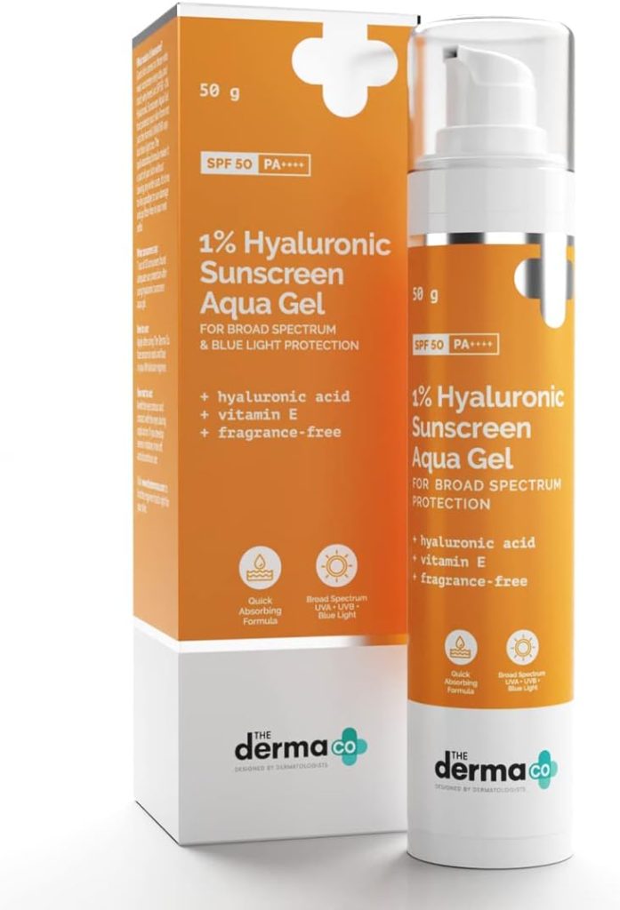 The Derma Co Hyaluronic Sunscreen Aqua Ultra Light Gel With