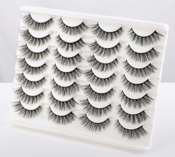 1733423854 Newcally Lashes False Eyelashes Cat Eyes Wispy Natural Faux Mink Lashes 14 Pairs Pack Light Volume Short Fake Eye Lashes Multipack