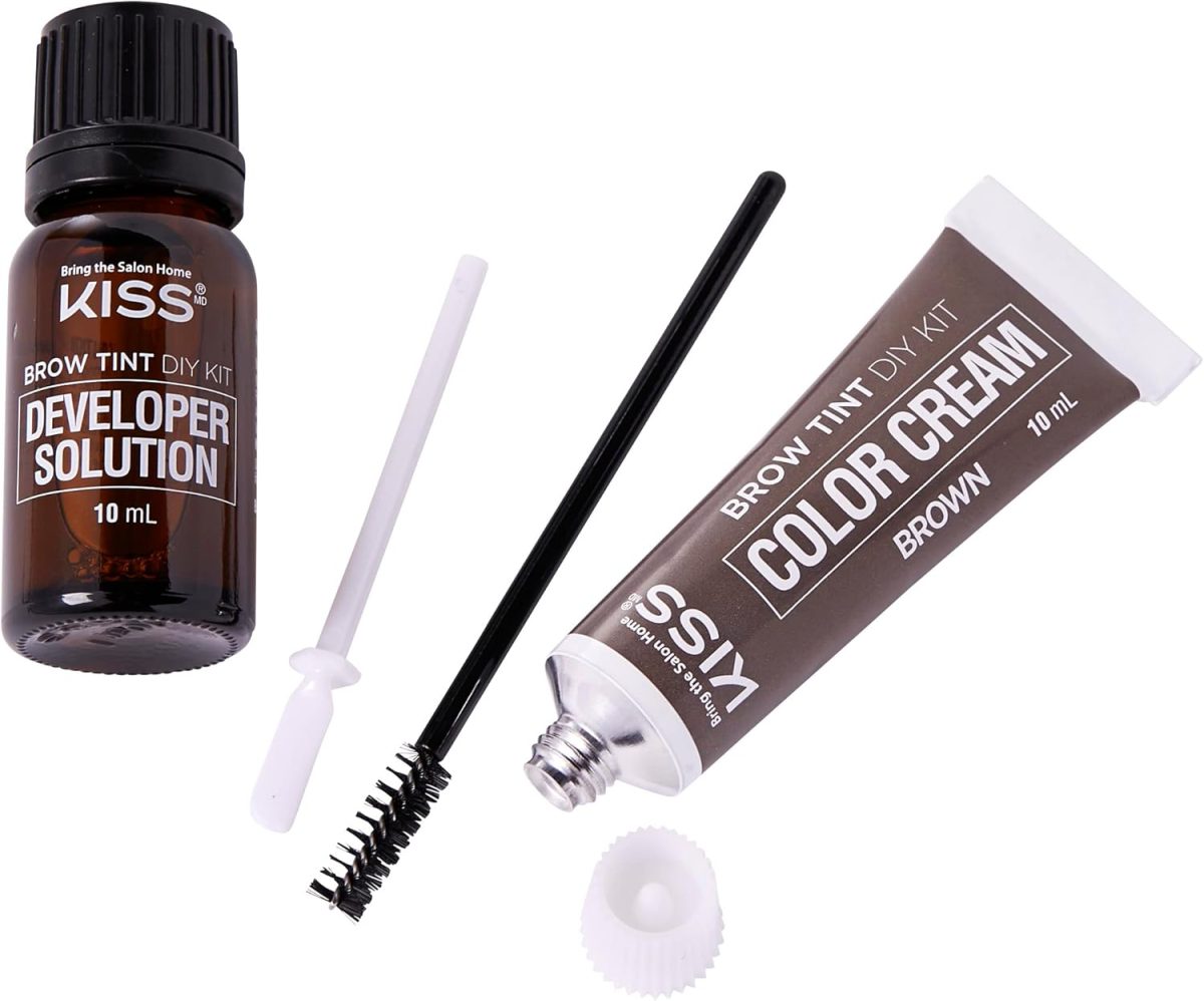 1733424454 Kiss Brow Tint Diy Kit Brown Kebt01C 731509972870