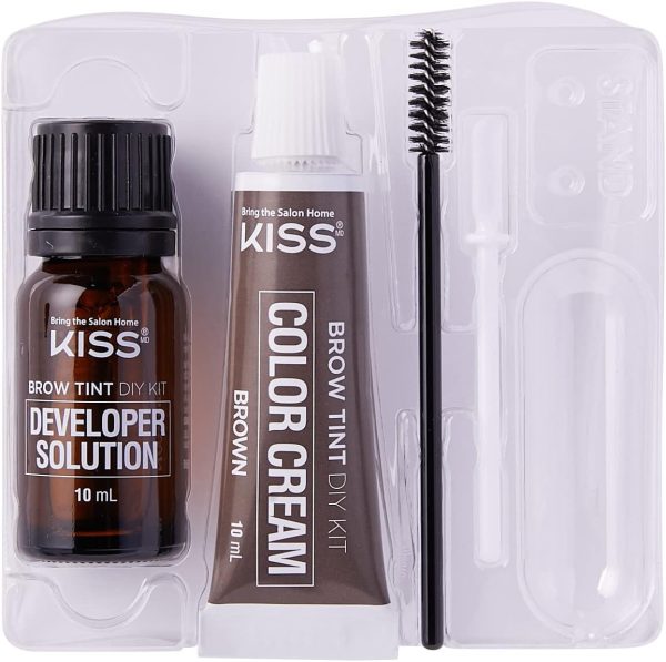 1733424455 Kiss Brow Tint Diy Kit Brown Kebt01C 731509972870