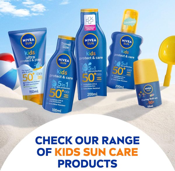 1733459435 NIVEA SUN Kids Sunscreen Spray Protect Care SPF 50 5in1 Skin Protection Very High and Immediate UVA UVB Protection Extra Water Resistant 200ml