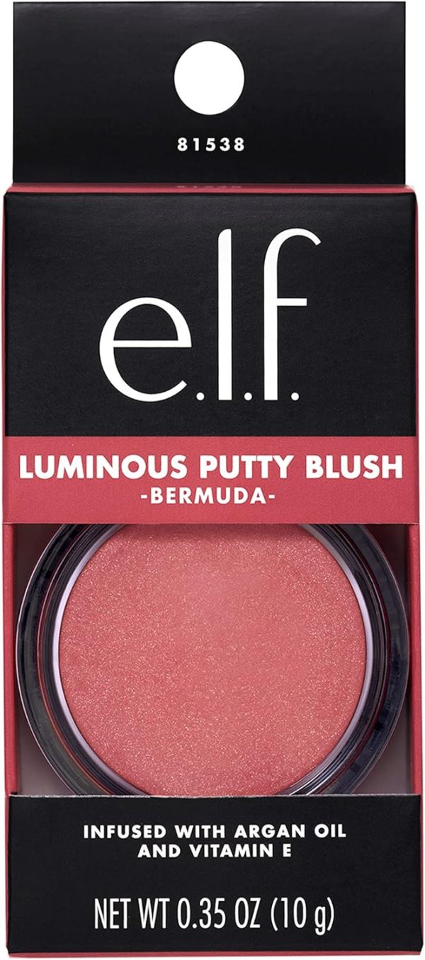 1733552847 e.l.f. Cosmetics Luminous Putty Blush Putty To Powder Blush With A Shimmer Finish Lightweight Buildable Formula Bermuda