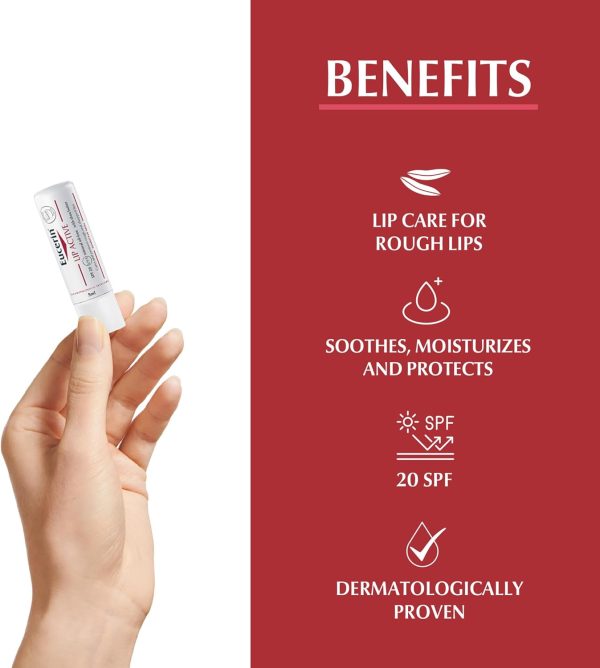 1733724522 Eucerin pH5 Lip Active Balm with Dexpanthenol and Vitamin E Gentle and Effective Soothes and Protects Dry Rough Lips UVA Protection SPF15 4.8g