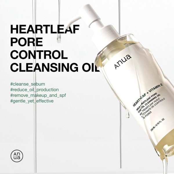 1733727829 ANUA Heartleaf Pore Control Cleansing Oil Korean Facial Cleanser Daily Makeup Blackheads Removal 6.76 fl oz200ml