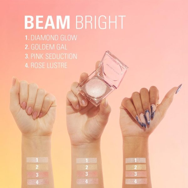 1733736779 Makeup Revolution Beam Bright Highlighter All Over Face Glow Powder To Liquid Formula 5 Different Shades Rose Lustre