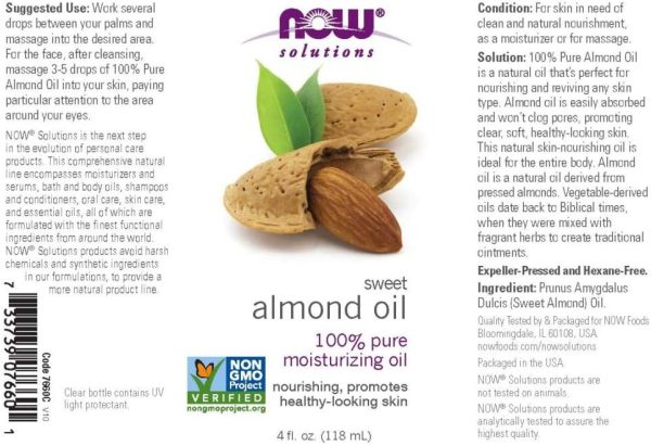 1733756851 Now Solutions Sweet Almond Moisturizing Oil 118 ml