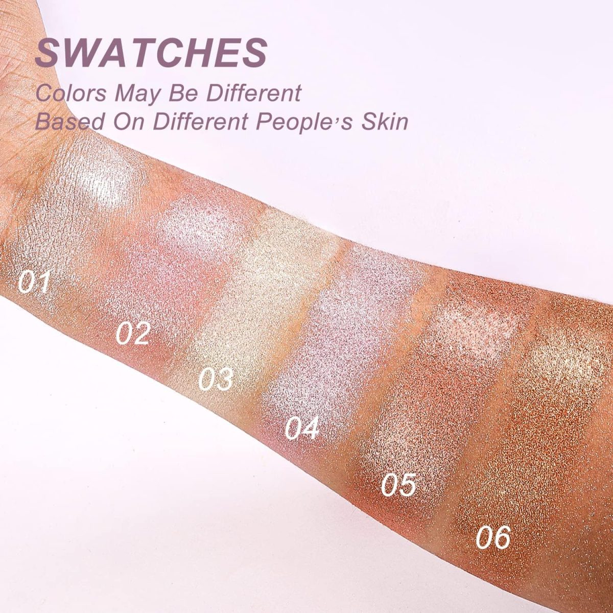 1733758588 MAKINGTEC Baked Highlighter Powder Palette Sheer Pearl Shimmer Shades for Face Highlighter Makeup Highly Pigmented Illuminating Bronzer Powder Weightless Creamy