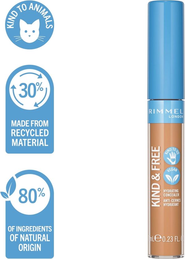 1733769291 Rimmel KIND FREE Concealer All Day Hydrating Liquid Concealer With Vitamins E B5 Cruelty Free Vegan 7 ml shade 30 Medium