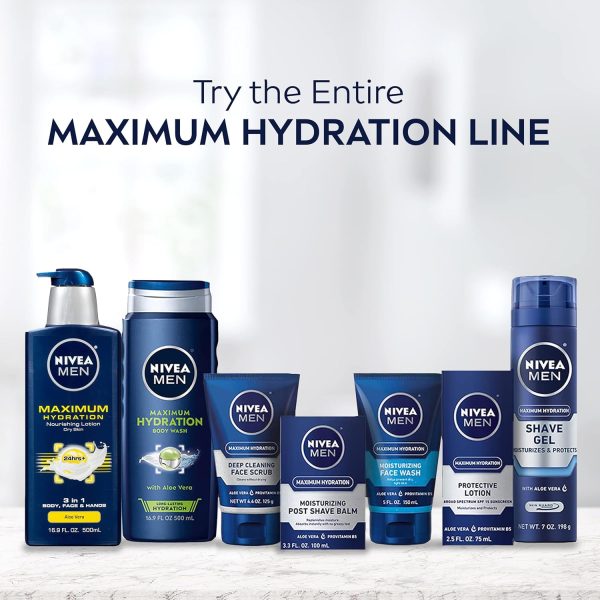 1733955279 NIVEA Men Maximum Hydration 3 in 1 Nourishing Lotion 16.9 Fl Oz