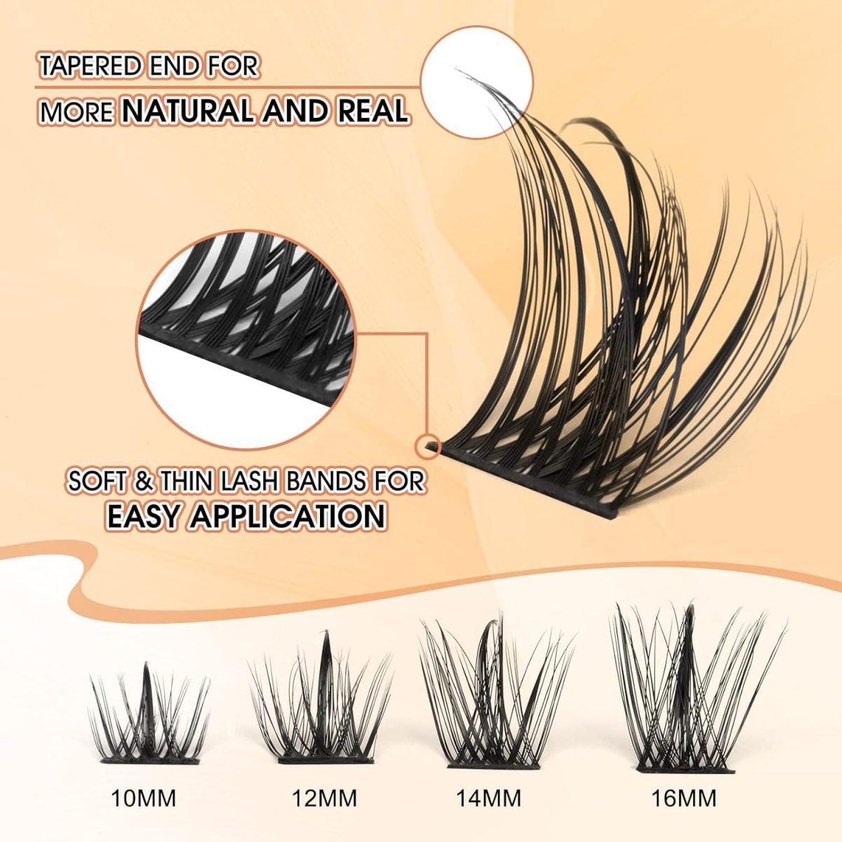 1733965530 BBAUER Cluster Lashes 110 Pcs Lash Clusters Wispy D Curl Eyelash Extensions 10 16mm Eyelash Cluster DIY Lash Extensions at Home Individual Natural Eye Lashes Anime Natural