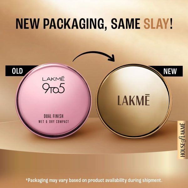 1733972714 LAKME 9 to 5 Primer with Matte Powder Foundation Compact Silky Golden9g