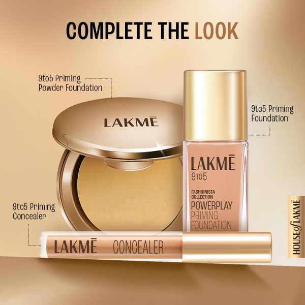 1733972720 LAKME 9 to 5 Primer with Matte Powder Foundation Compact Silky Golden9g