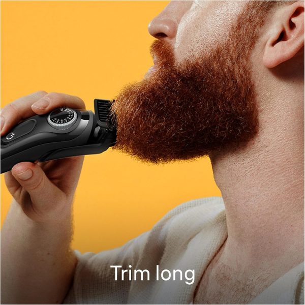 1733980856 Braun Beard Trimmer Series 3 3410 Electric Beard Trimmer For Men Incl. Ultra Sharp Blade 40 Length Settings Styling Tools Rechargeable 50 min Cordless Runtime Washable