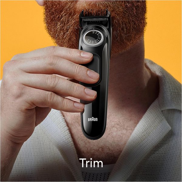 1733980857 Braun Beard Trimmer Series 3 3410 Electric Beard Trimmer For Men Incl. Ultra Sharp Blade 40 Length Settings Styling Tools Rechargeable 50 min Cordless Runtime Washable