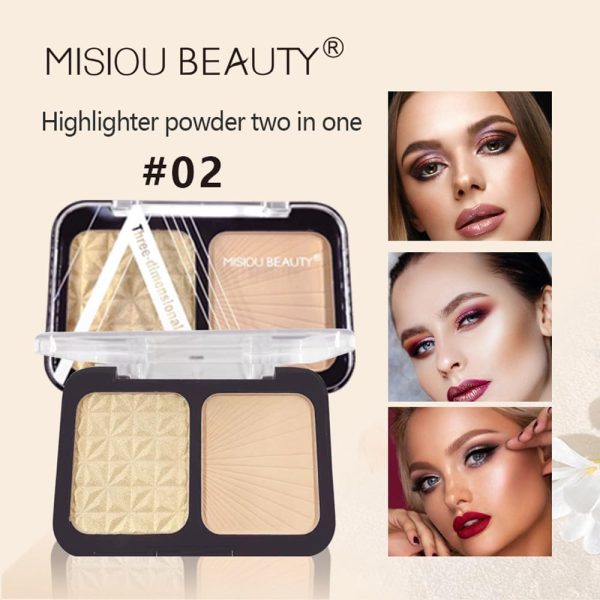 1733988726 LaPalo Makeup Palette Permanent Concaler Set 3D Contour Highlighter Compact Repair Brightening Moisturizing Waterproof Oil Control Finishing Powder 2.17oz color 03