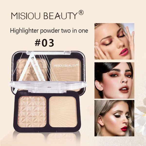 1733988727 LaPalo Makeup Palette Permanent Concaler Set 3D Contour Highlighter Compact Repair Brightening Moisturizing Waterproof Oil Control Finishing Powder 2.17oz color 03