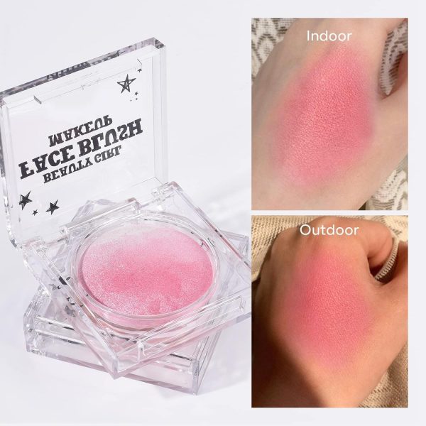 1733990930 NALACAL Radiant Pink Blush Powder – Baked Face Highlighter for a Natural Glowing Finish Lightweight and Buildable Formula that Blends Effortlessly for a Flawless Look