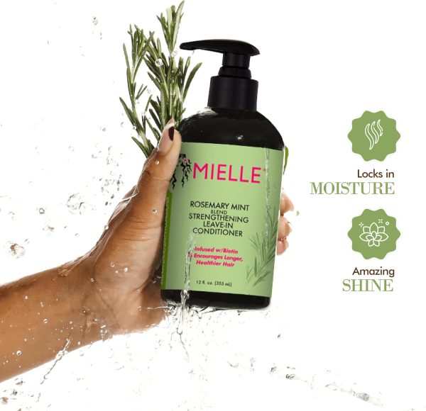 1734176639 Mielle Organics Rosemary Mint Strengthening Leave In Conditioner Supports Hair Strength Smooth Conditioner for Dry and Crinkled Hair Weightless Hair Treatment