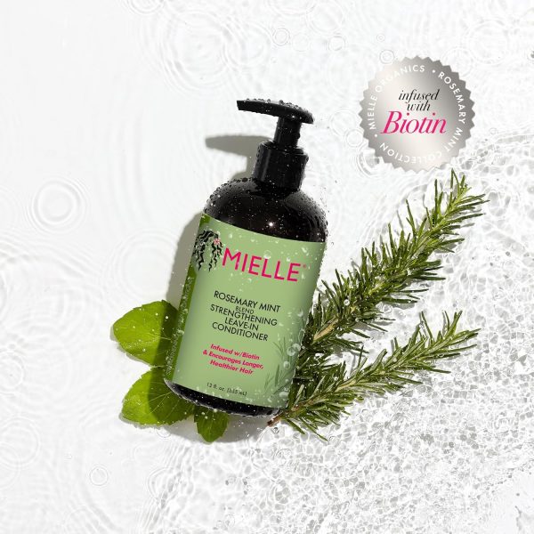 1734176643 Mielle Organics Rosemary Mint Strengthening Leave In Conditioner Supports Hair Strength Smooth Conditioner for Dry and Crinkled Hair Weightless Hair Treatment