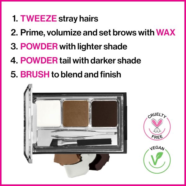 1734191494 Wet N Wild Ultimate Eyebrow Makeup 5 Piece Kit Dark Brown