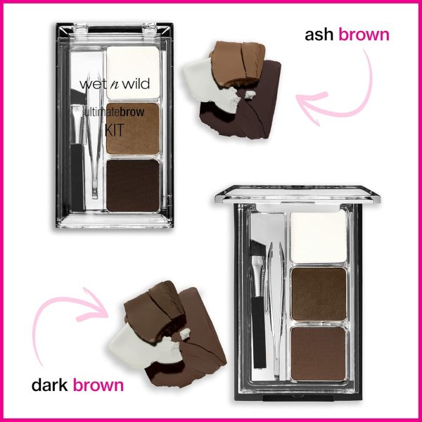 1734191498 Wet N Wild Ultimate Eyebrow Makeup 5 Piece Kit Dark Brown