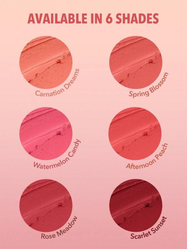 1734194230 SHEGLAM Cheeky Color Jam Afternoon Peach 6 Shades Multi Use Cream Blush Lip Cream Matte Highly Pigmented Natural Blush