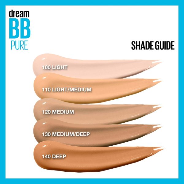 1734197614 Maybelline New York Dream Pure Skin Clearing BB Cream 8 in 1 Skin Perfecting Beauty Balm With 2 Salicylic Acid Sheer Tint Coverage Oil Free LightMedium 1 Count