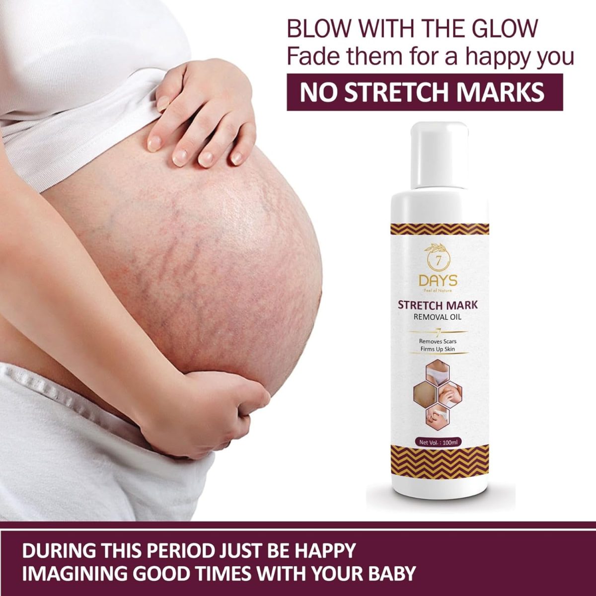 1734202299 7 Days Stretch Oil for Pregnancy Marks with Scars and Skin 100ml